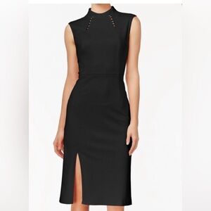 Black Shift Dress Mid Thigh Slit